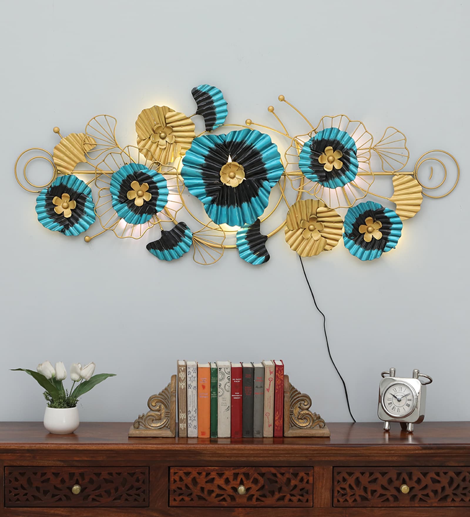 Handmade Multicolour Abstract Metal Wall Art