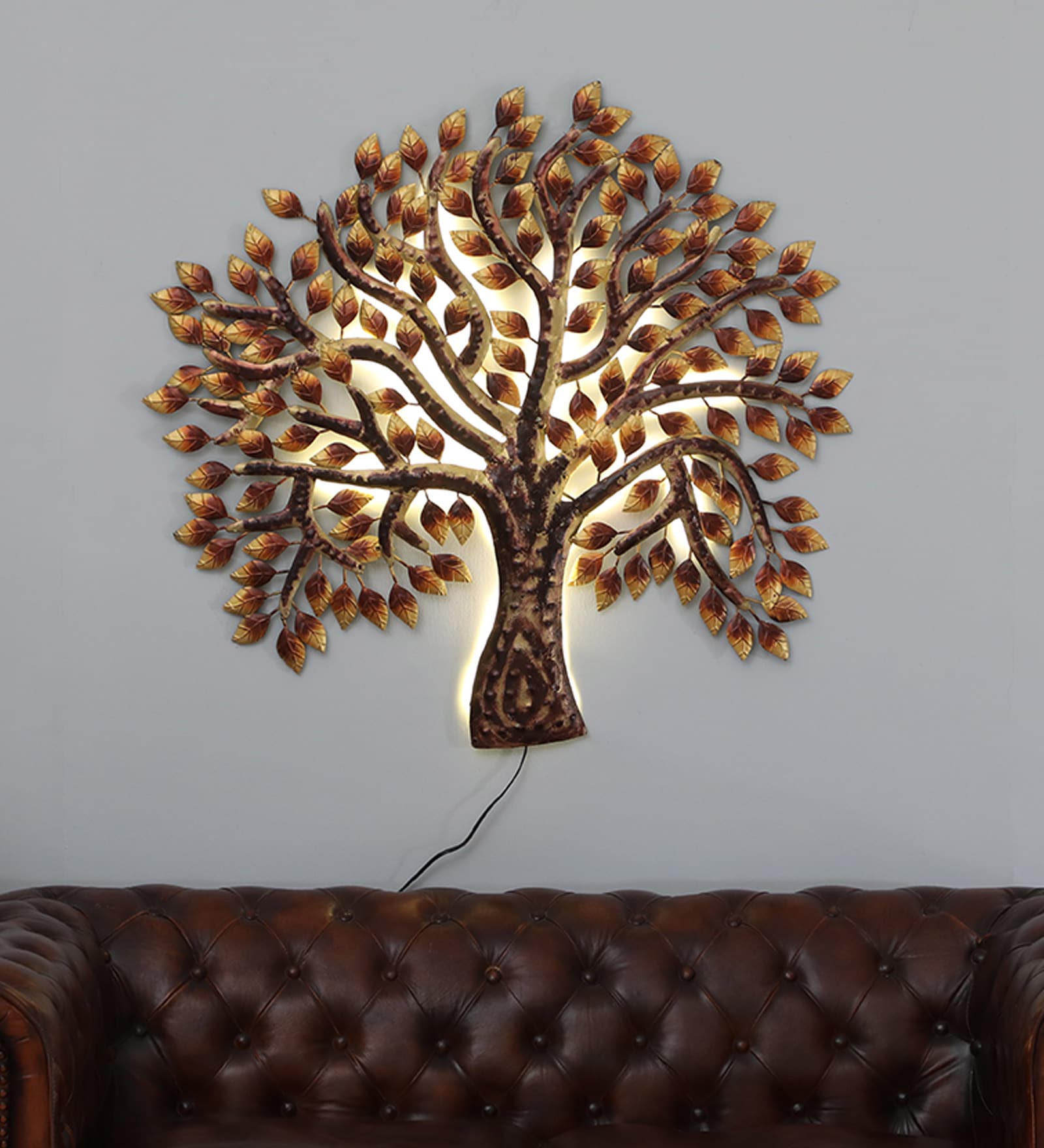 Handmade Multicolour Floral Metal Wall Art