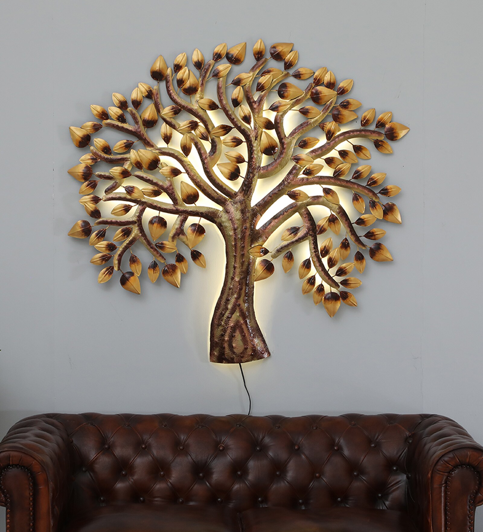 Handmade Multicolour Floral Metal Wall Art