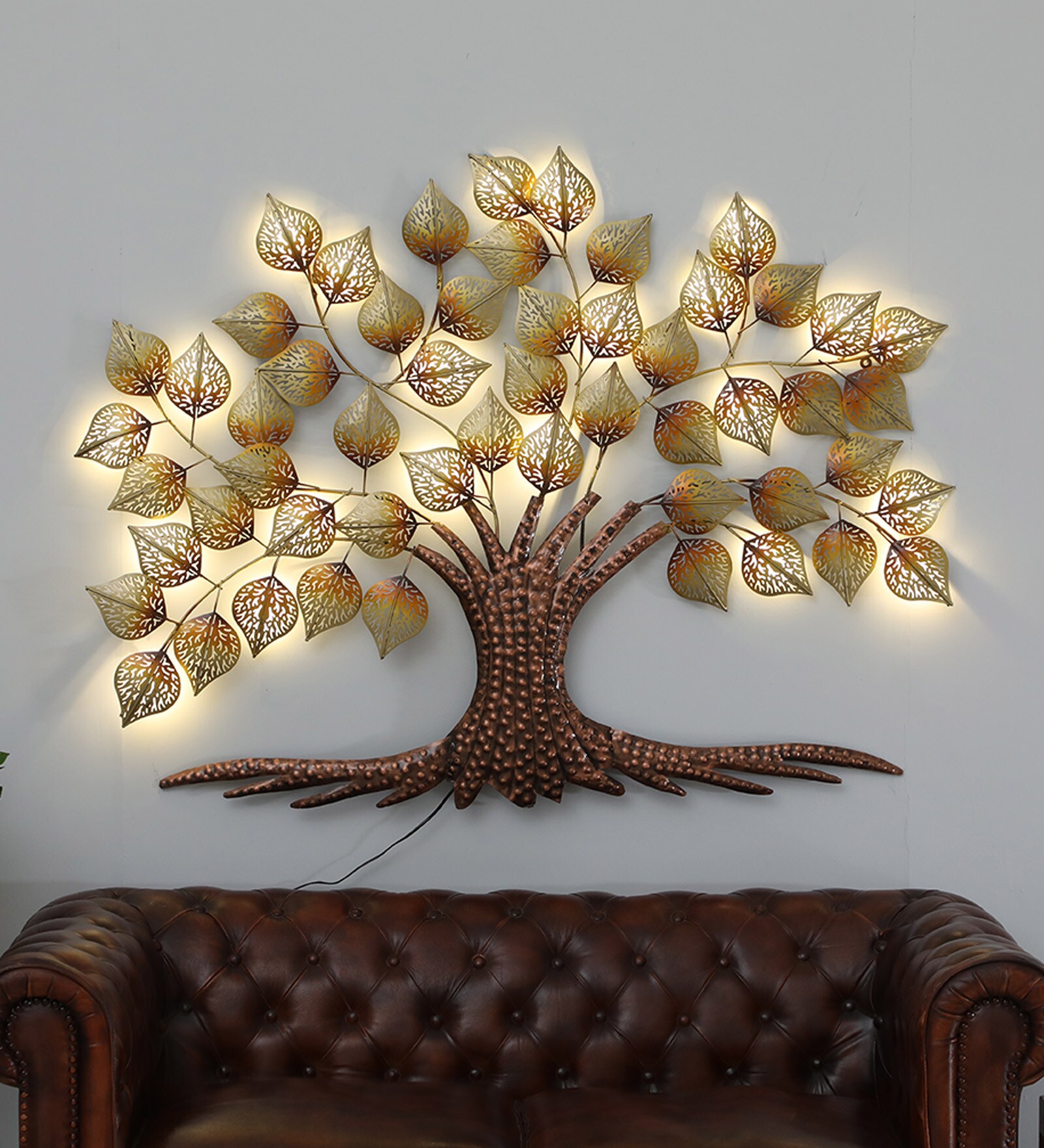 Handmade Multicolour Floral Metal Wall Art