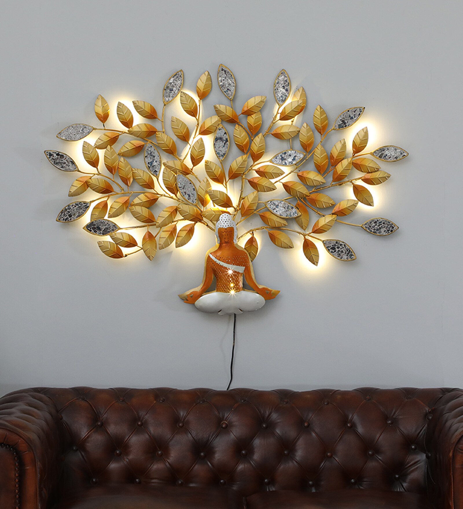 Handmade Multicolour Spiritual Metal Wall Art