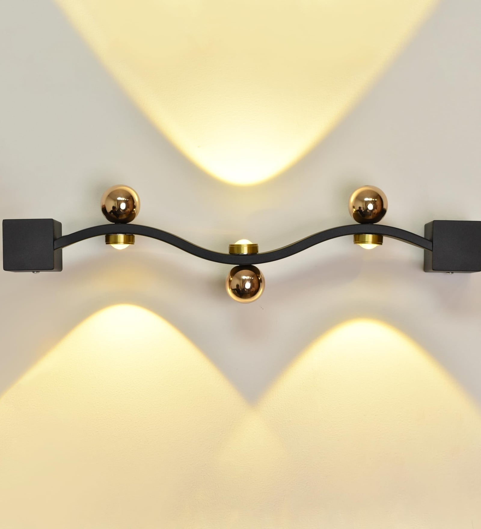 Handman Modern LED Wall Lamp | Decorative Wall Mount Light with 3 Color Modes | Stylish Lighting for Living Room, Bedroom & Bedside | 1Year Warranty