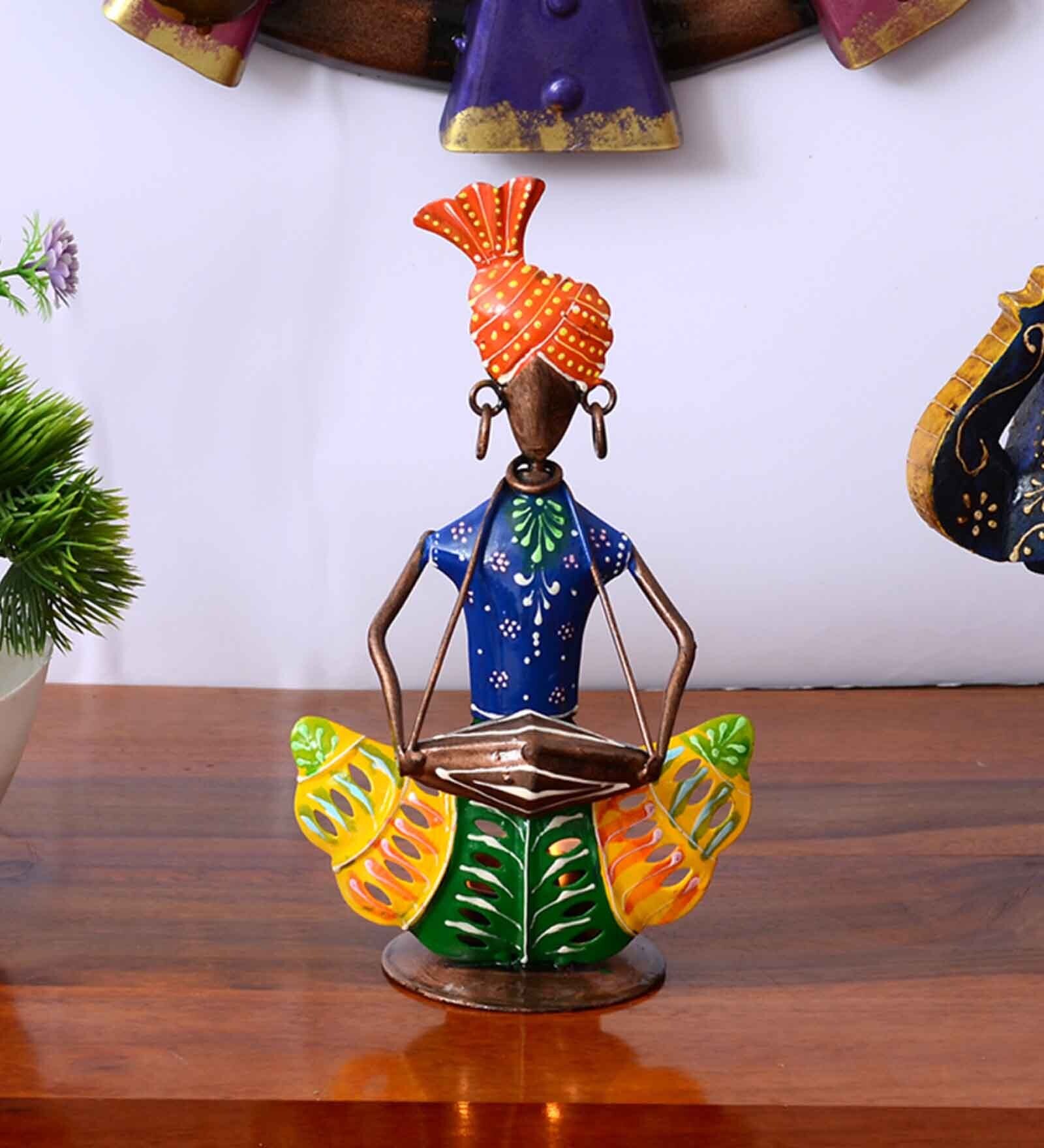 Handpainted Musician Metal Figurine