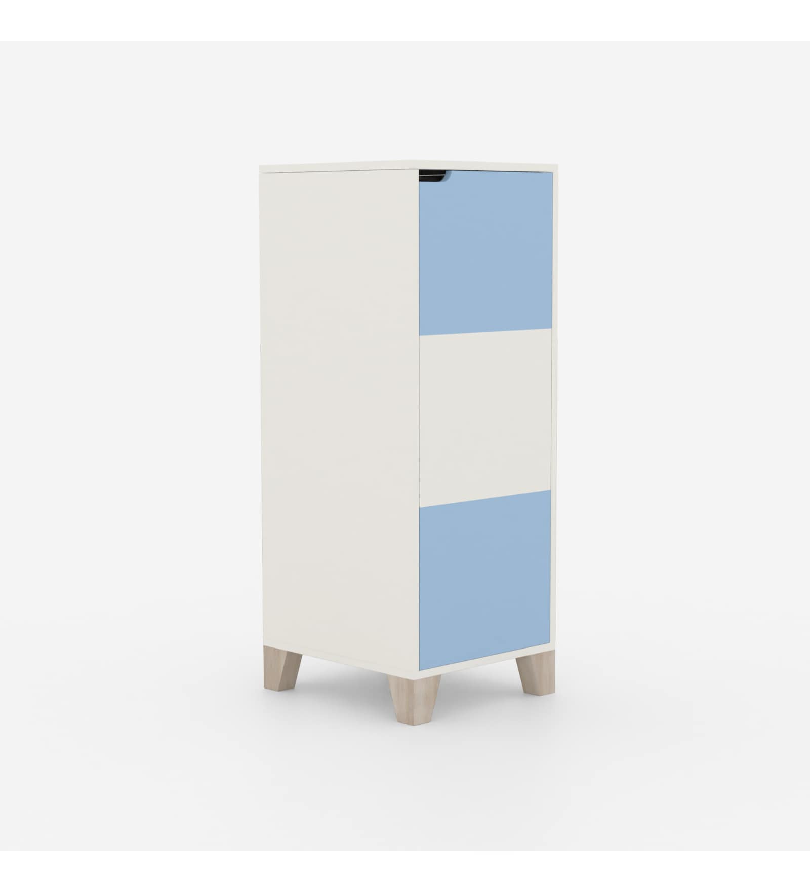 Handy Dandy Kids Storage Cabinet in Oak and Light Blue Finish