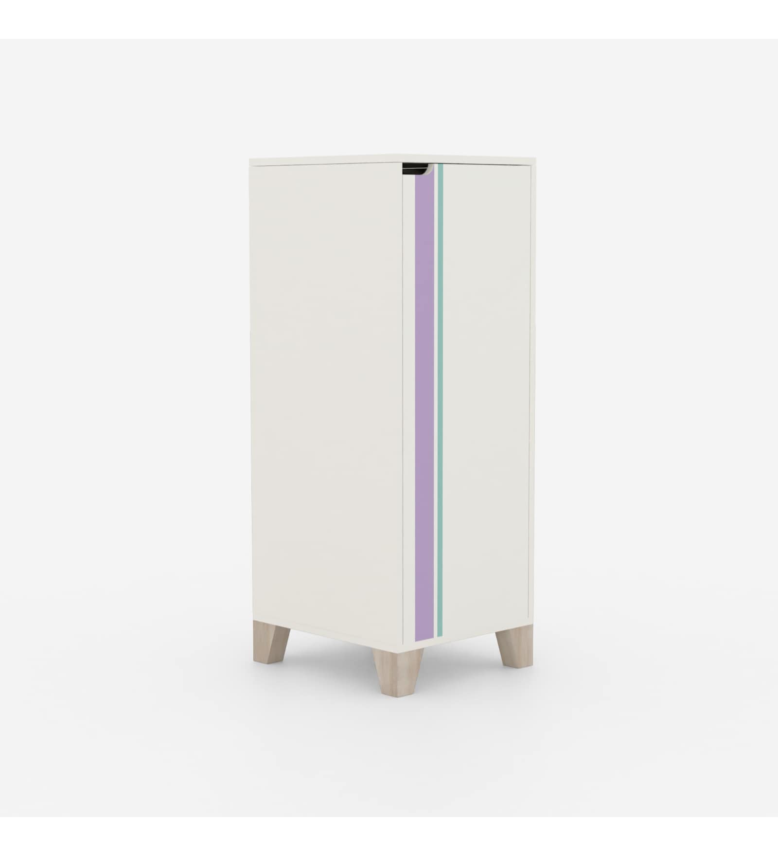 Handy Dandy Kids Storage Cabinet in White and Lavender Finish