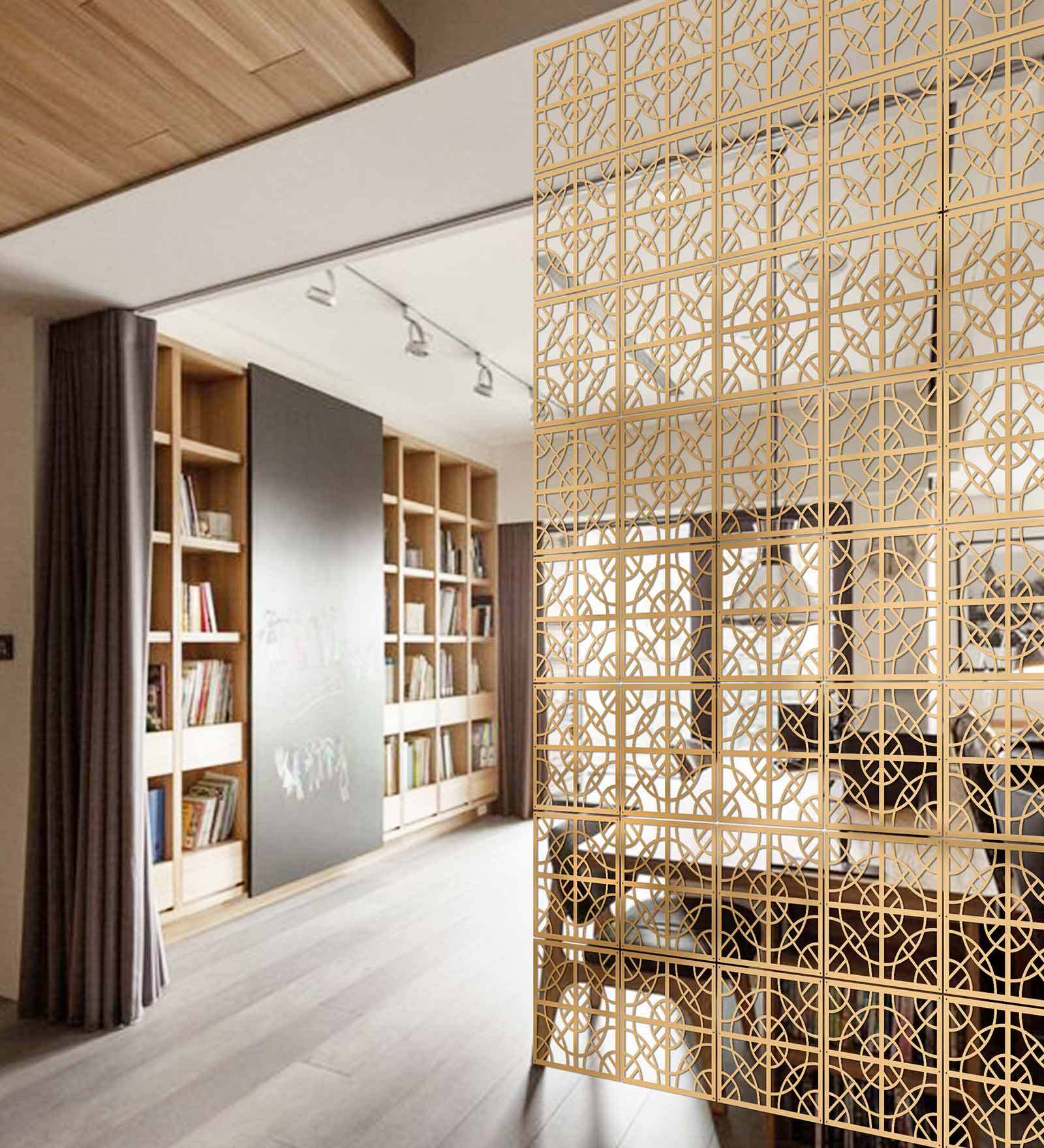 Acrylic Hanging Room Divider in Brown Colour