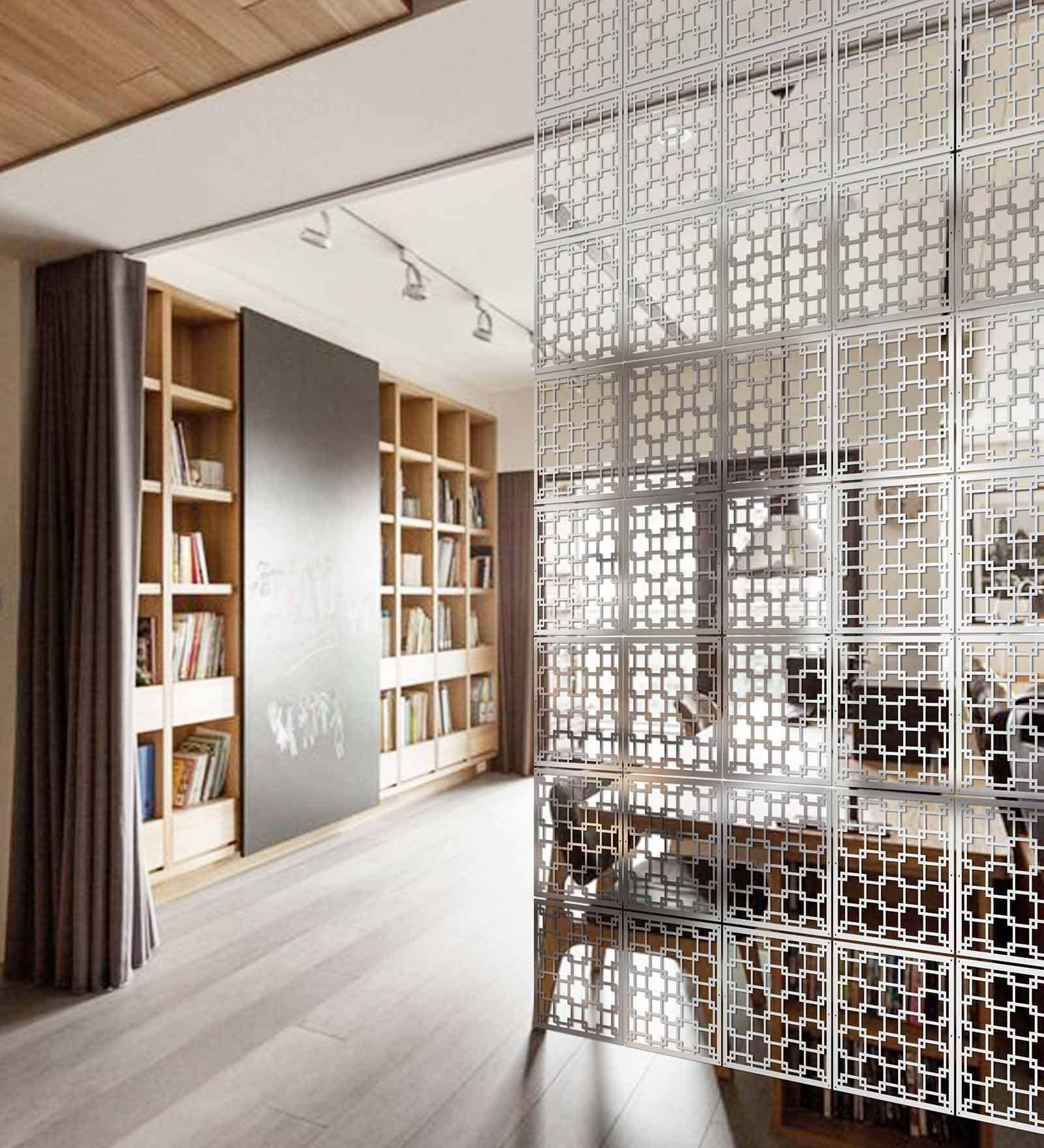 Acrylic Hanging Room Divider in Brown Colour