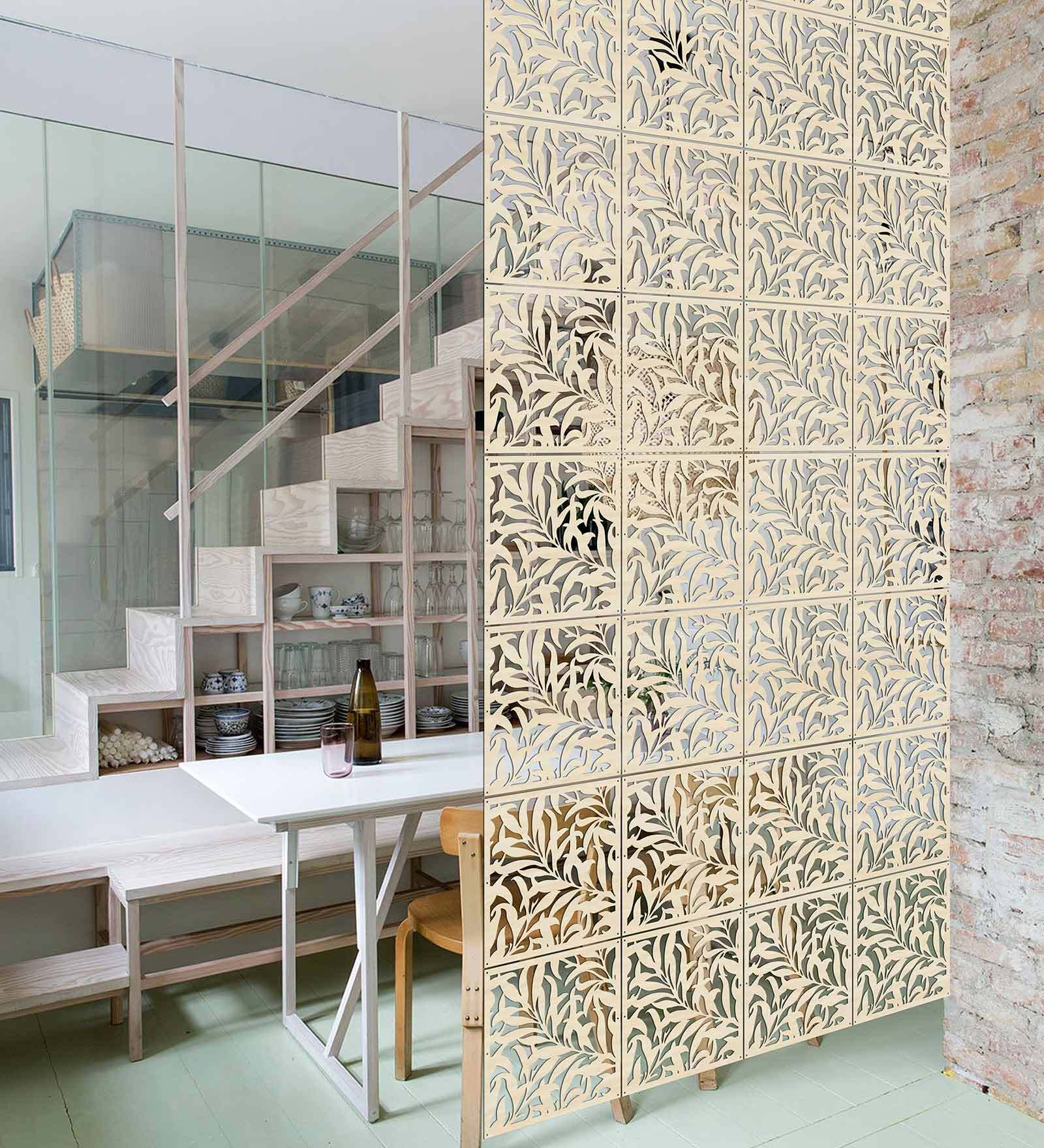 Acrylic Hanging Room Divider in Brown Colour