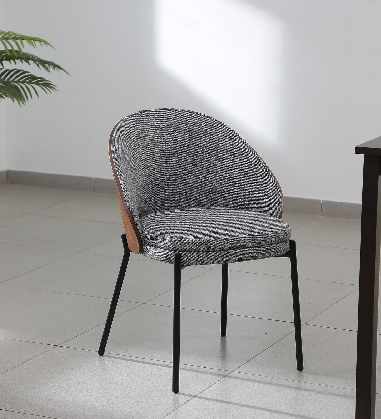 Hanoi Febric Dining Chair in Grey Colour