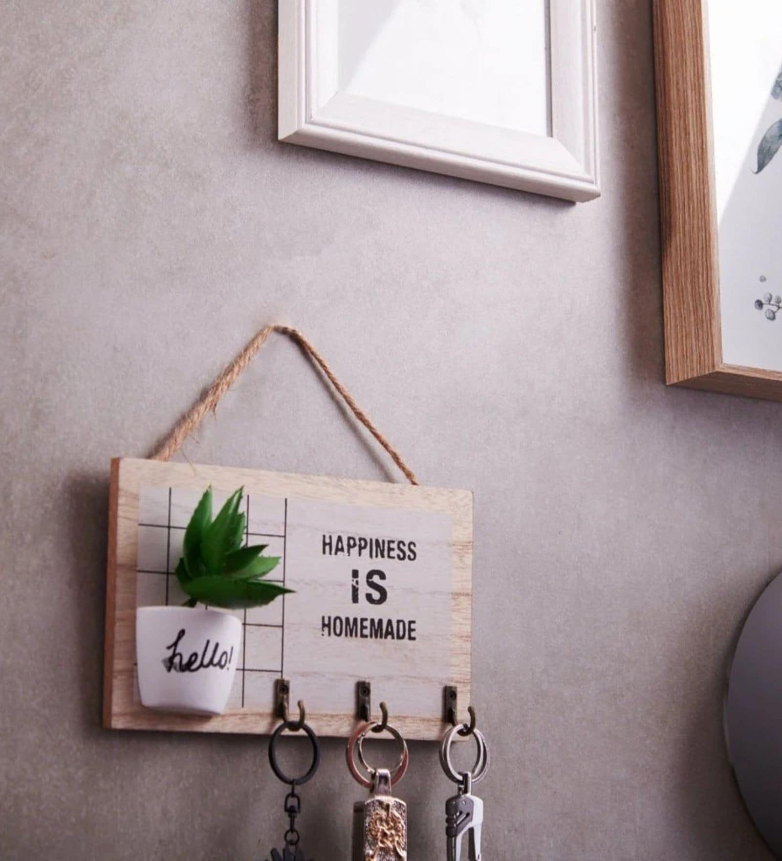 Happiness is Homemade Wall Keyhooks