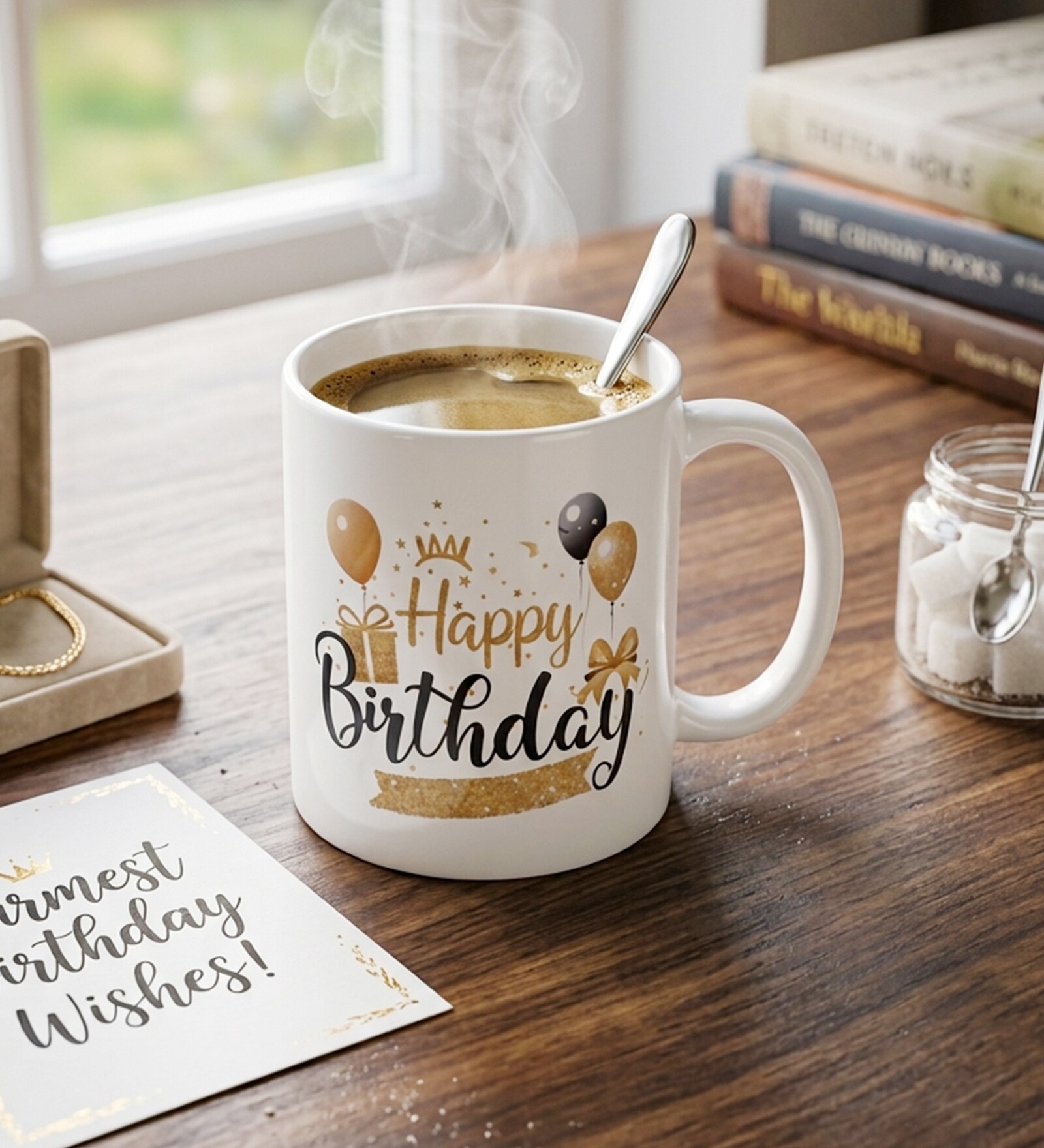 Happy Birthday Theme Printed White Ceramic Mug 320ml