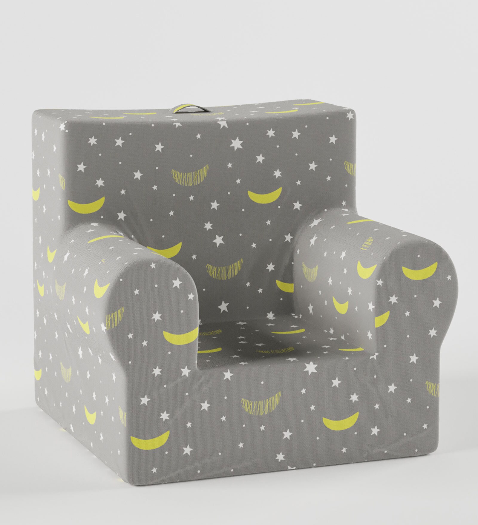 Happy Camper Fabric Kids Sofa in Star Print Colour