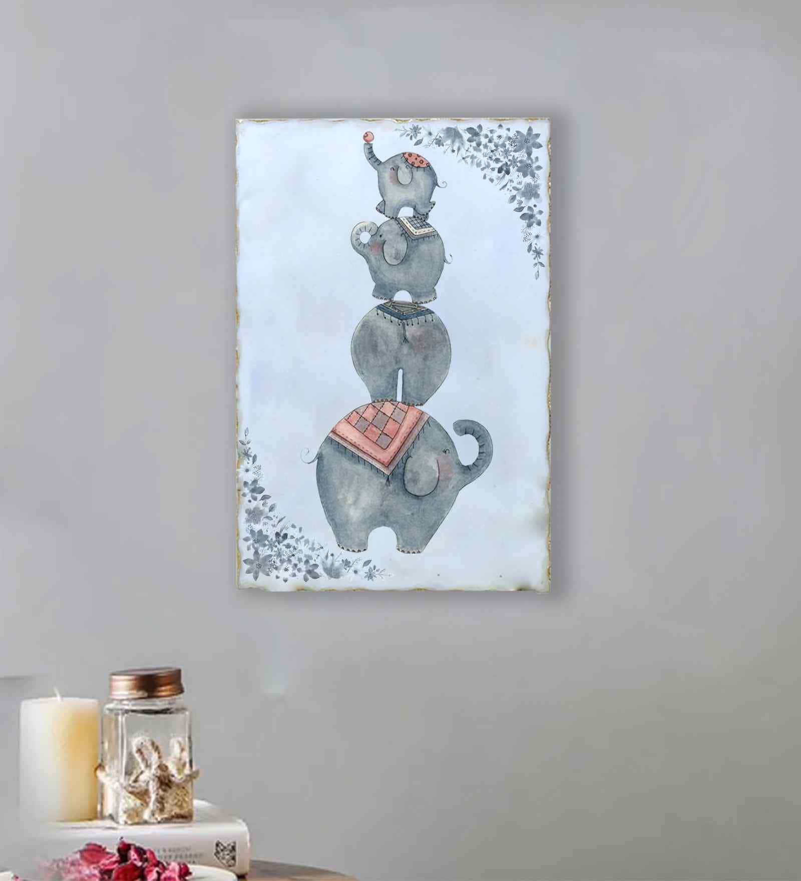 Happy Ellies Marble Wall Art