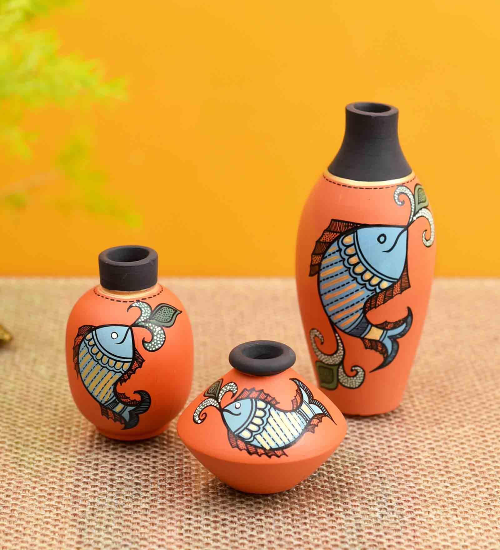 Happy Fishes (Set Of 3) Table Vase