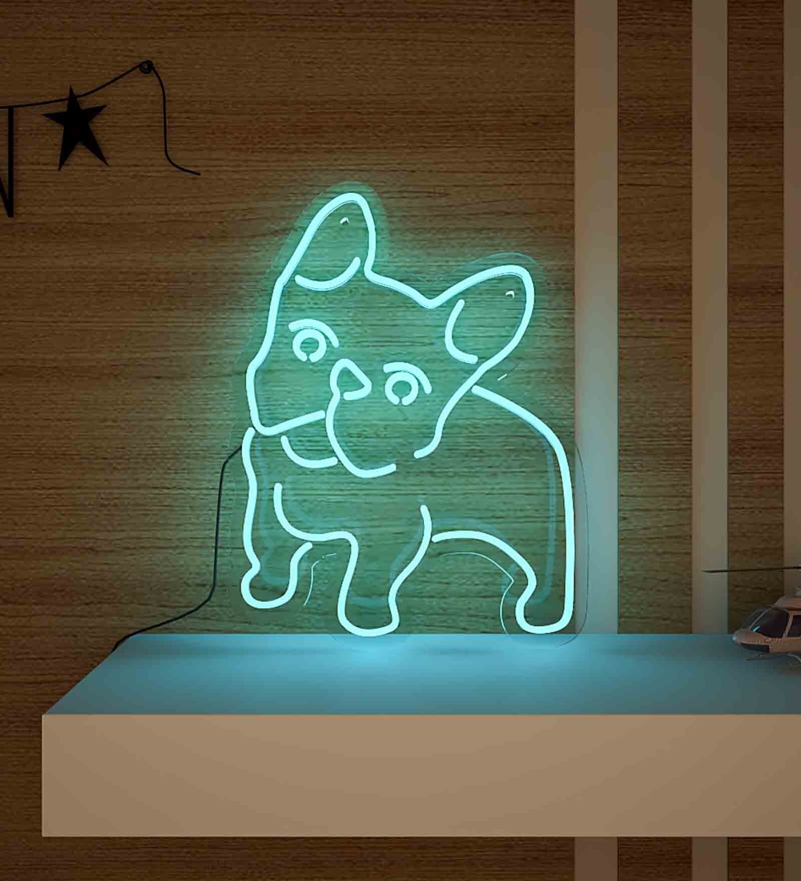 Happy Pug Dog LED Neon Light (Available in multiple colors)