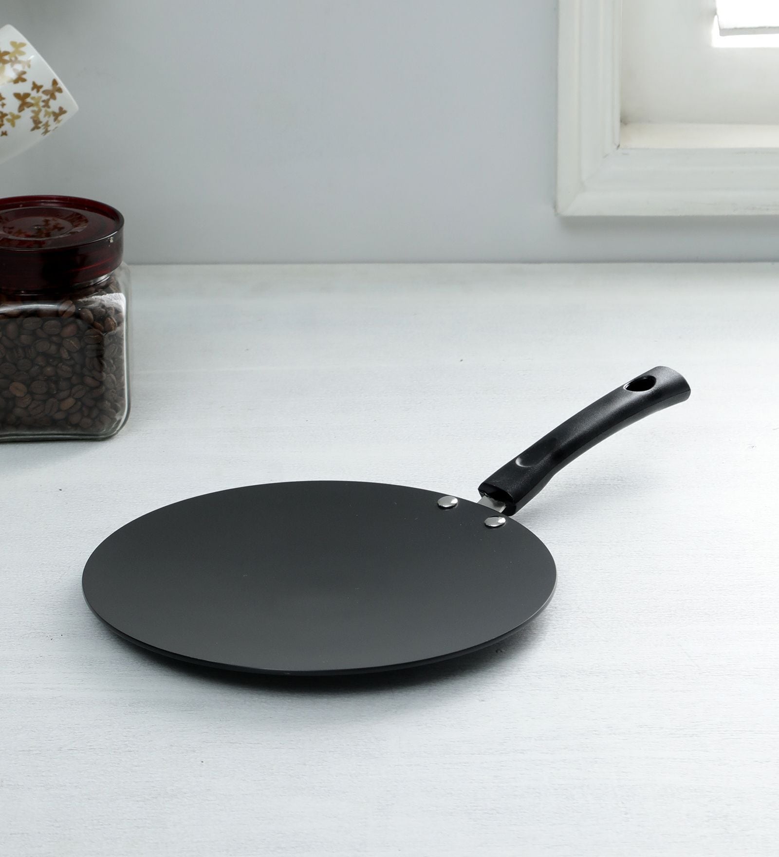 Buy Black Aluminium 3 Mm Hard Anodized Non Stick Chapati Tawa With