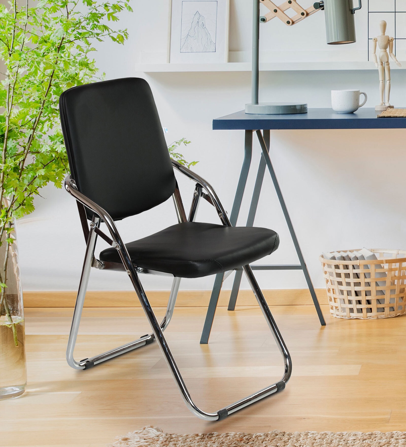 Hardy Folding Guest Chair in Black Colour