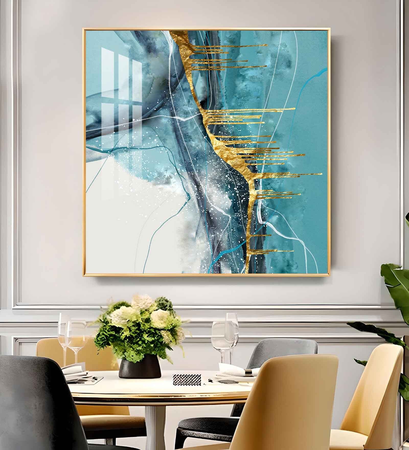 Harmony in Hues Glass Finish Square Wall Art