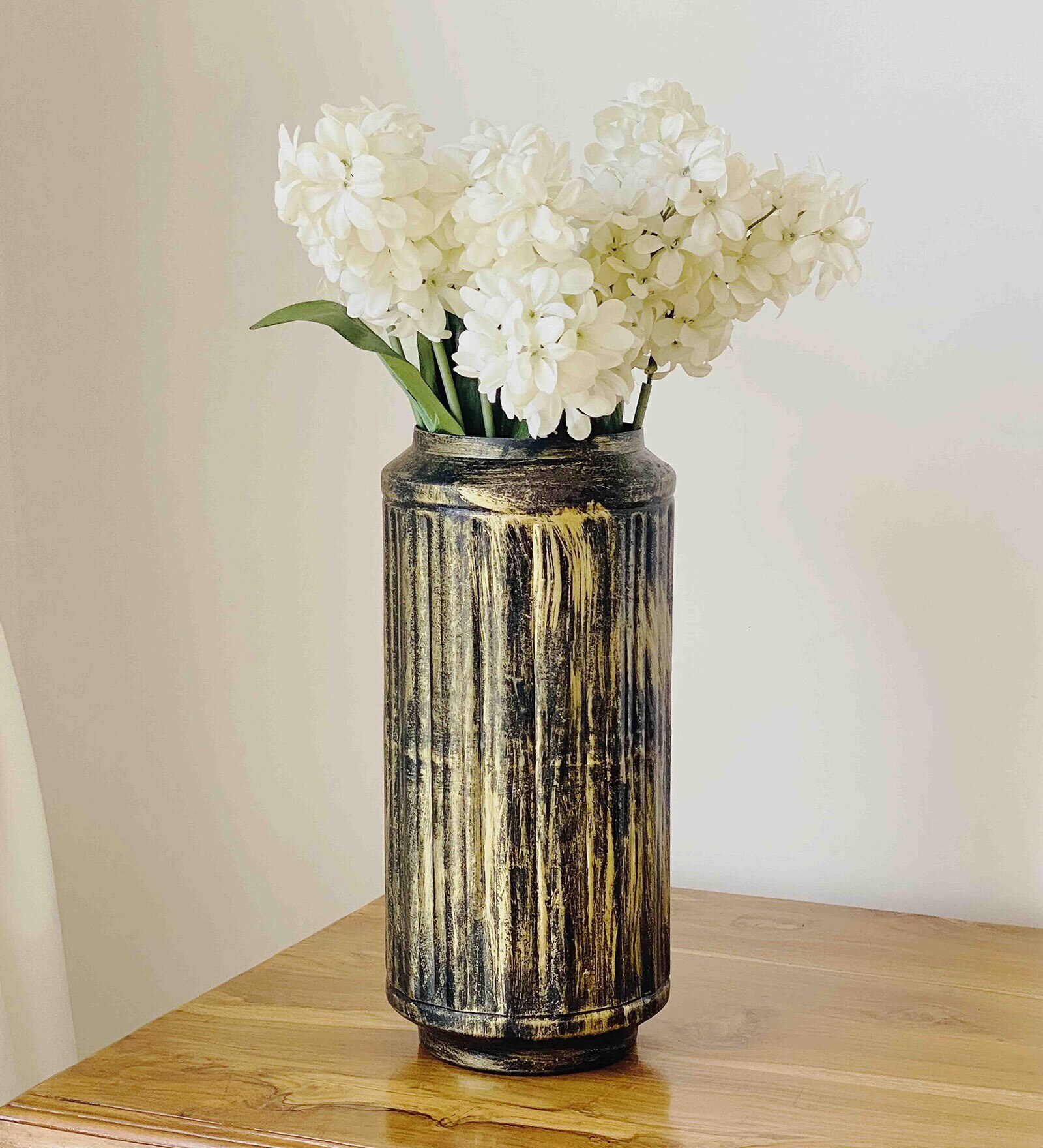 Harrappan Brown Colour Metal Table Vase