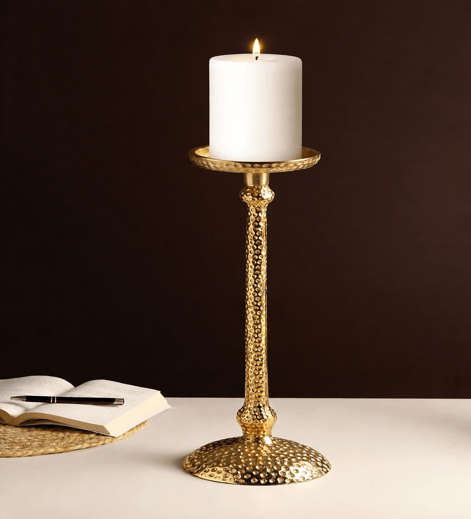 Harrington Small Gold Candle Holder