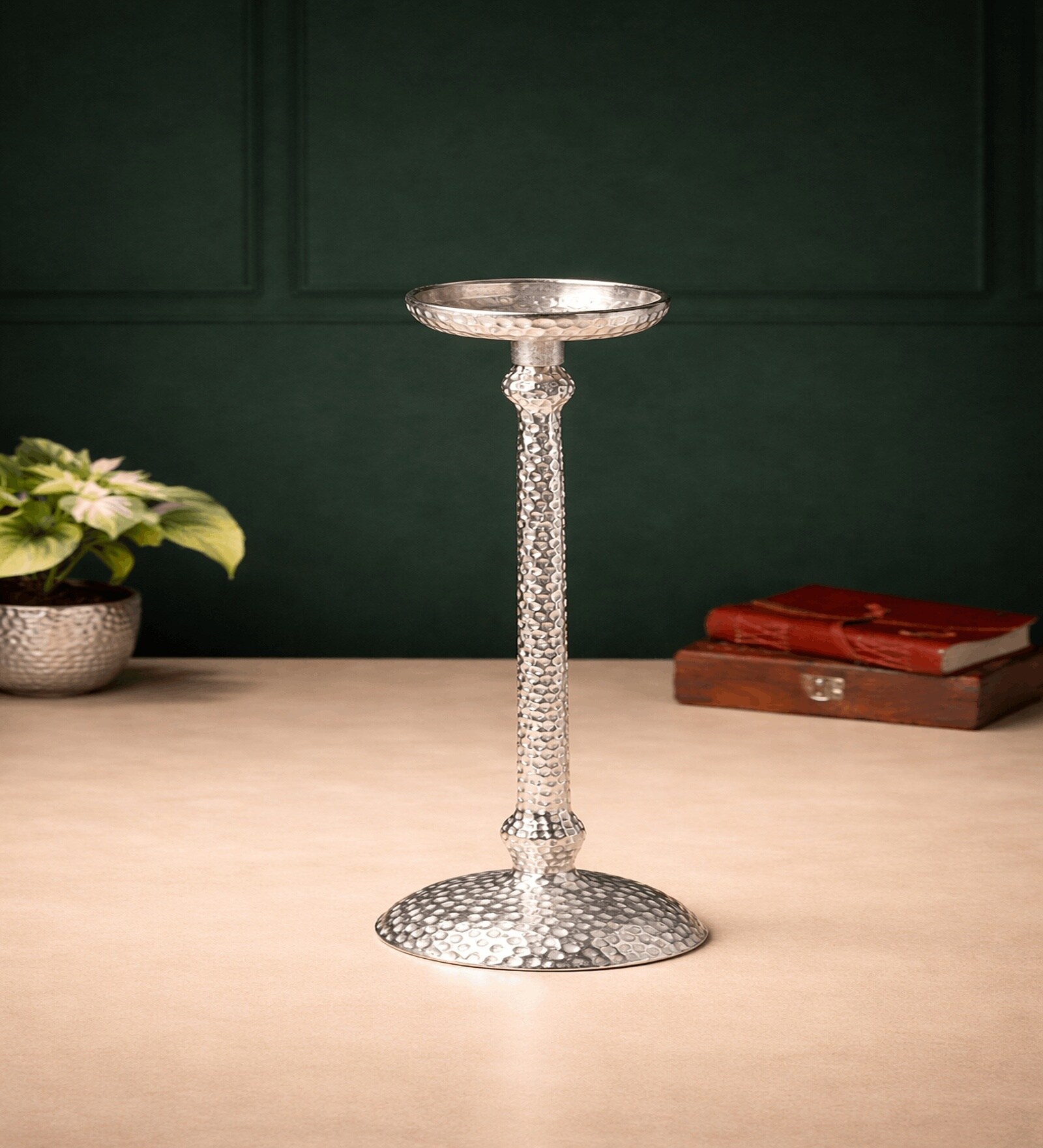 Harrington Small Silver Candle Holder