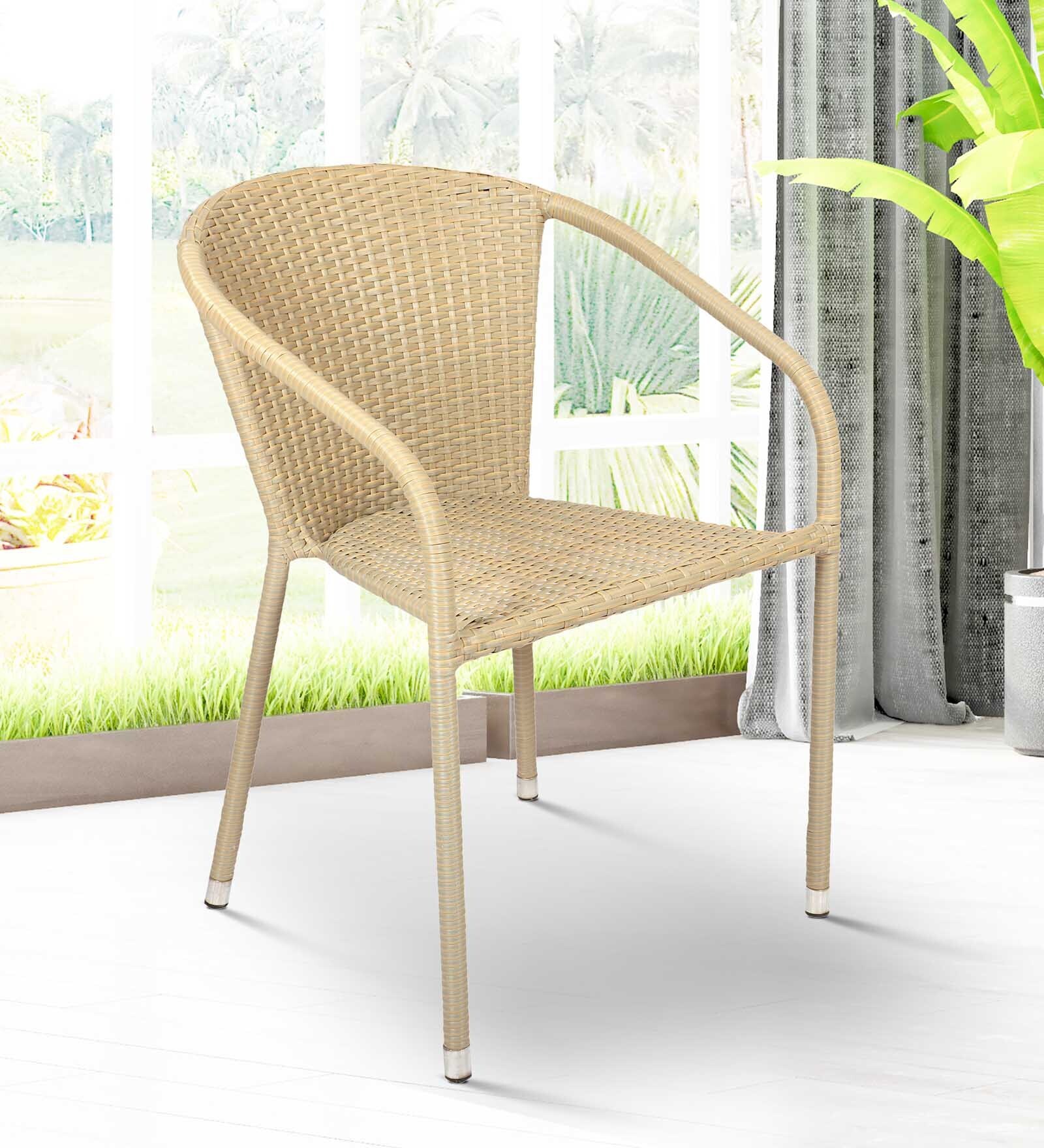 Harrison Wicker Outdoor Seating in Beige Colour Harrison Wicker Outdoor Seating in Beige Colour