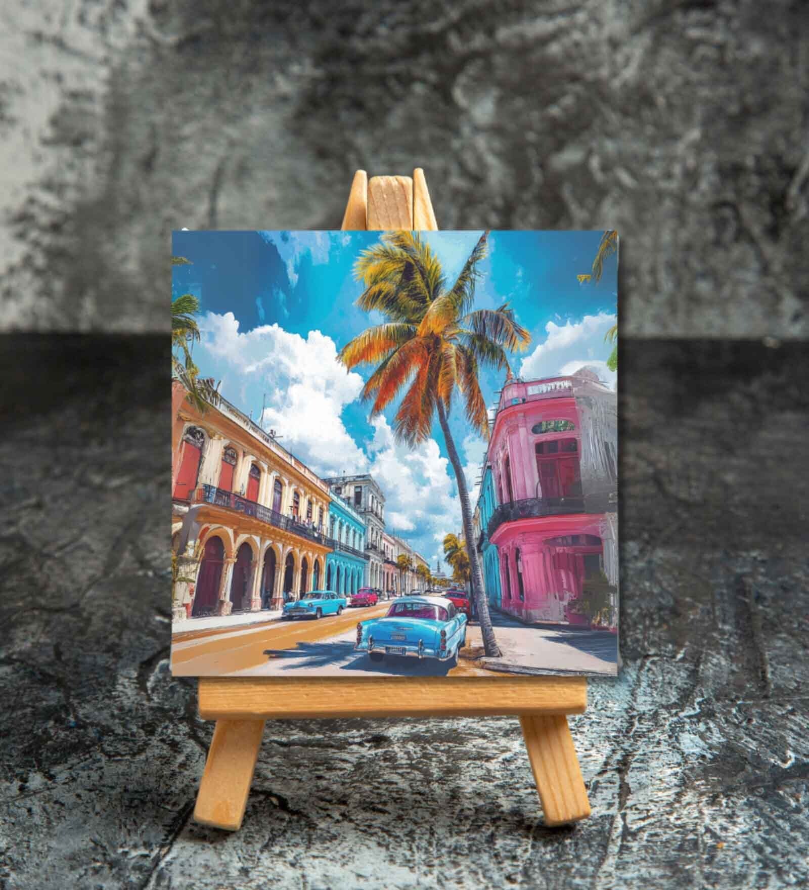 Havana Cuba Mini Canvas Frame