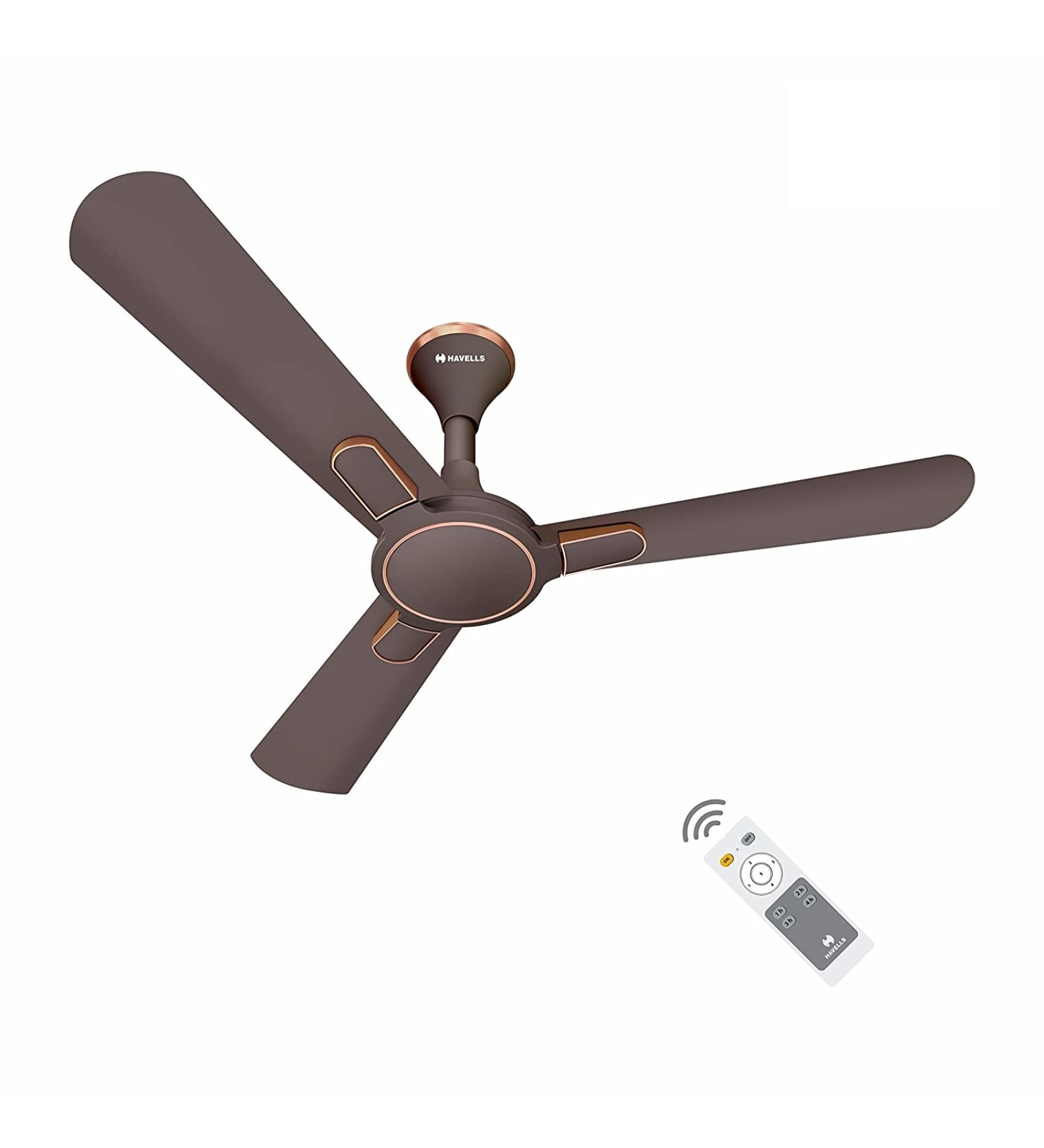 Havells Bianca 1200mm Energy Saving with Remote Control 5 Star Decorative BLDC Ceiling Fan Espresso Brown