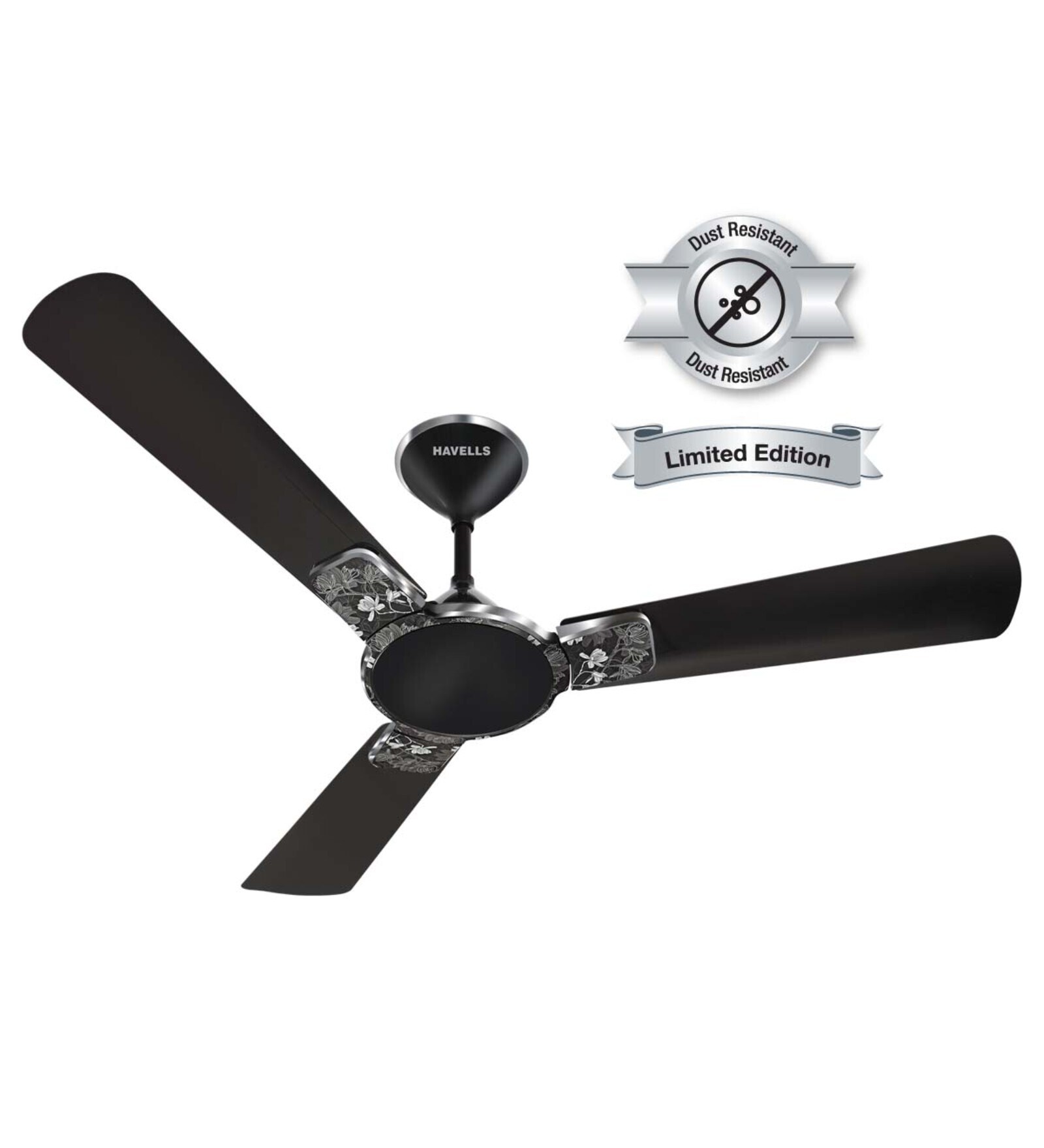 Havells Enticer Art 1200mm Decorative Ceiling Fan (Metallic Black Chrome , Pack Of 1 )