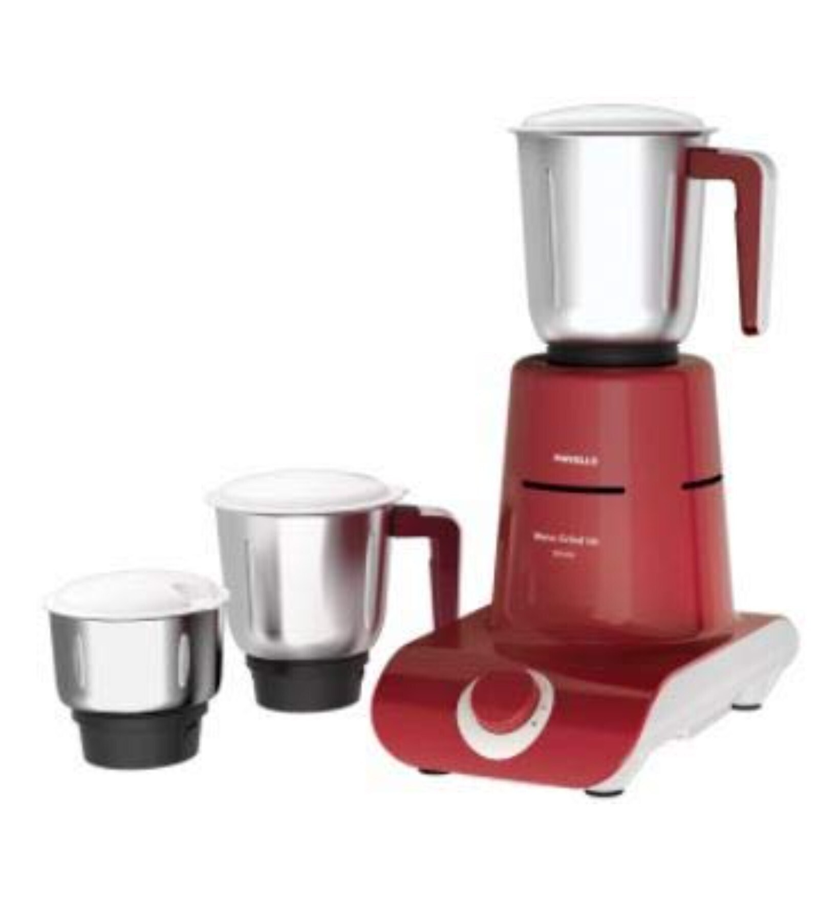 Havells Maxx Grind NV 500W Mixer Grinder with 3 Jars (Cherry Red)