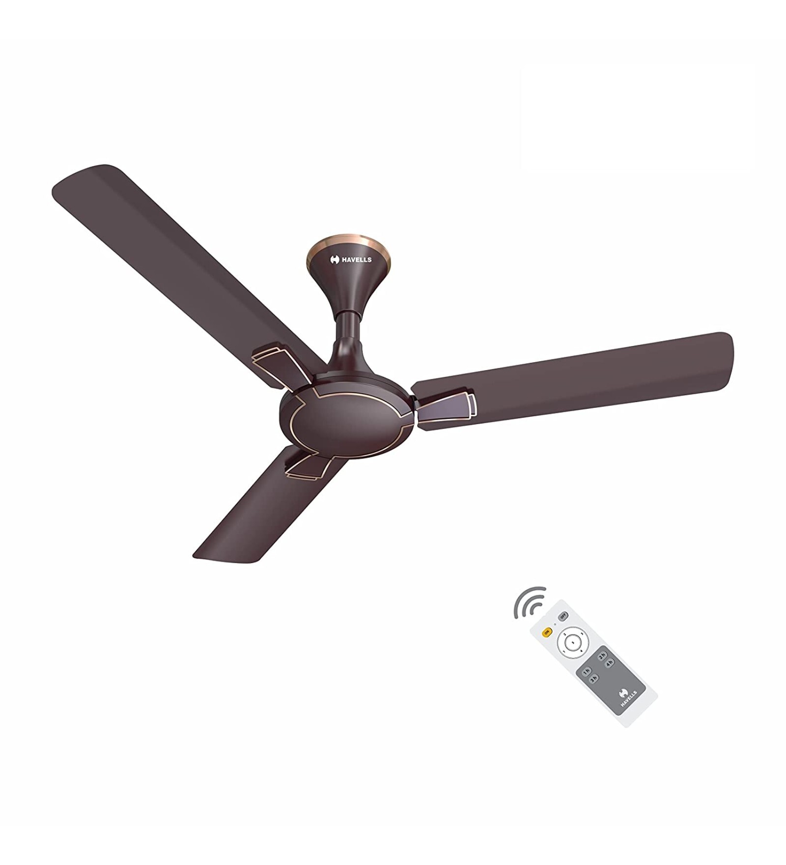 Havells Milor 1200mm Energy Saving with Remote Control 5 Star BLDC Ceiling Fan Dusk