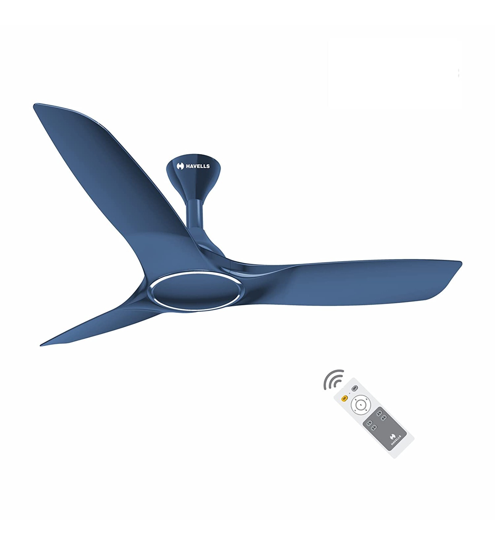 Havells Stealth Air The most silent BLDC fan with Premium Look and Finish, 1200mm BLDC motor and Remote Controlled Ceiling Fan Indigo Blue