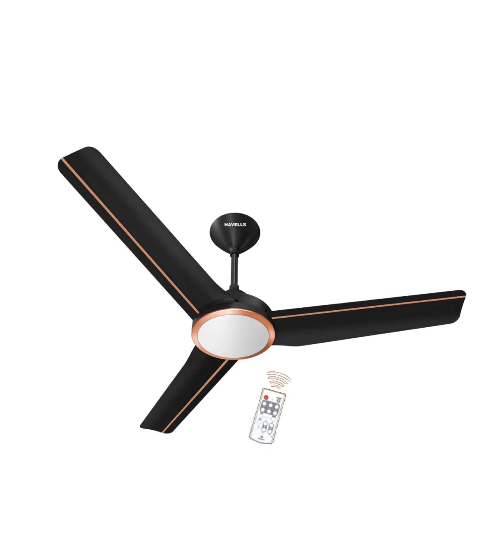 Havells Trinity Underlight 1200mm Ceiling Fan (Mettalic Black LT Copper)