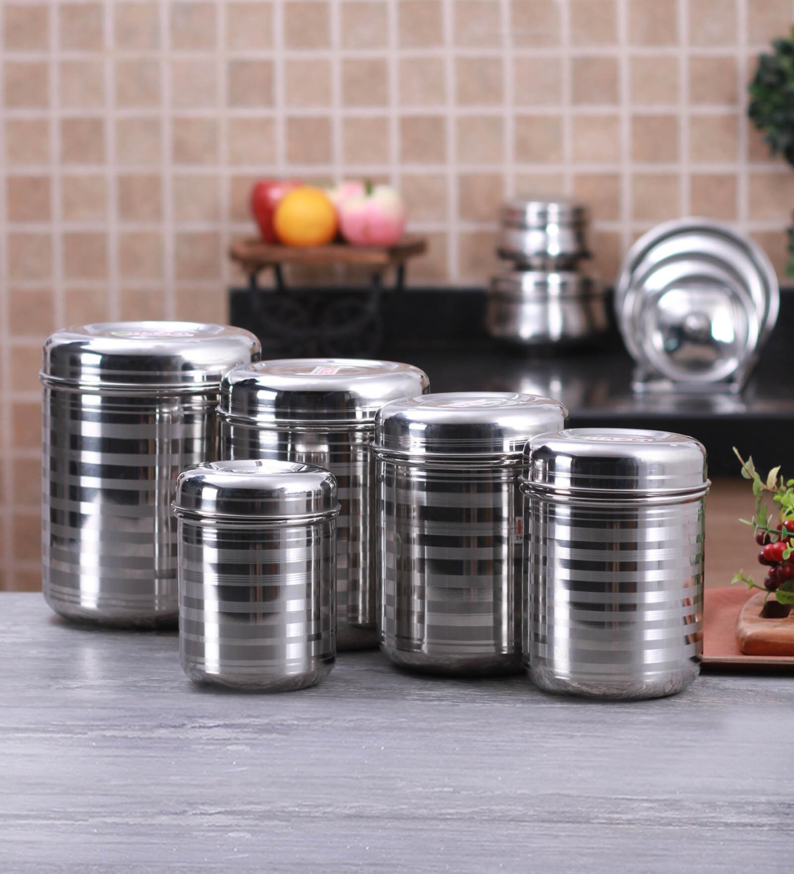 Stainless Steel Kitchen Container Set of 5