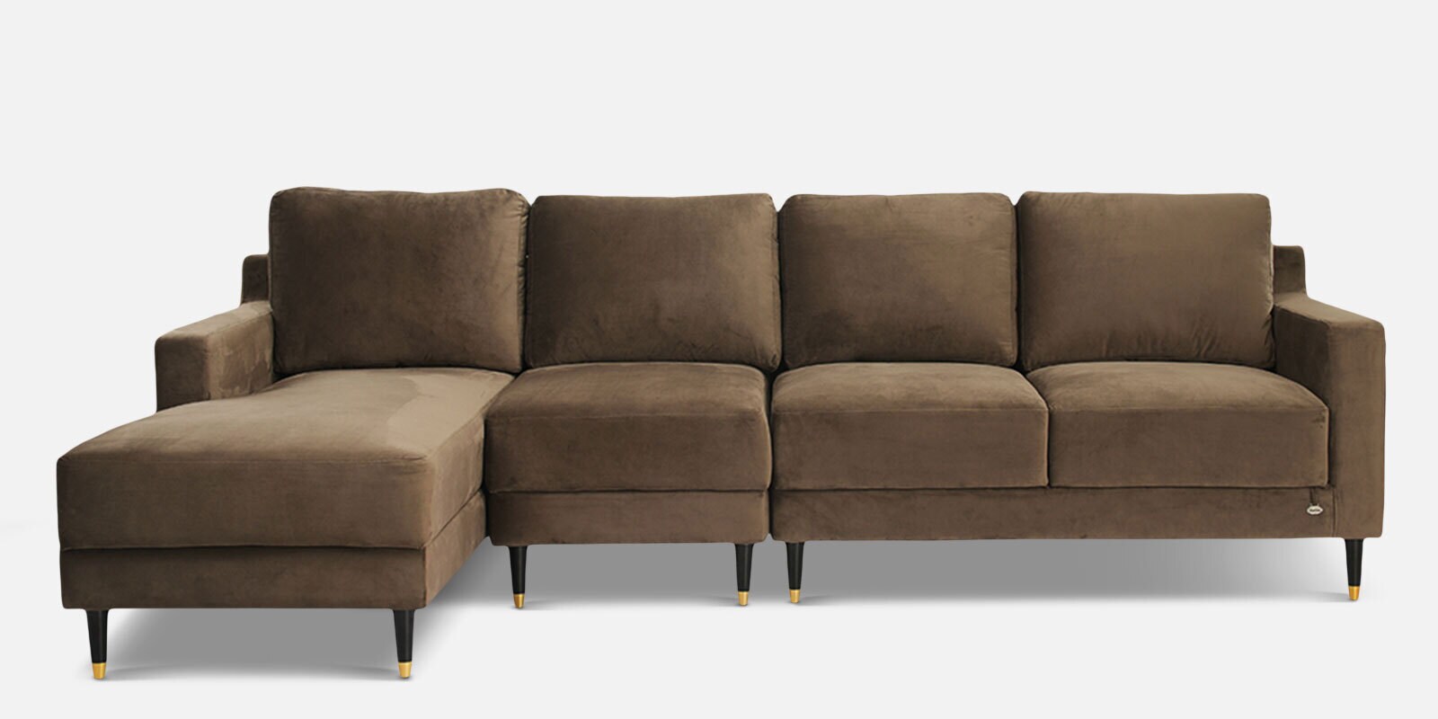 Buy Harlow Velvet RHS Sectional Sofa in Coco Colour at 45 OFF by Durian Pepperfry