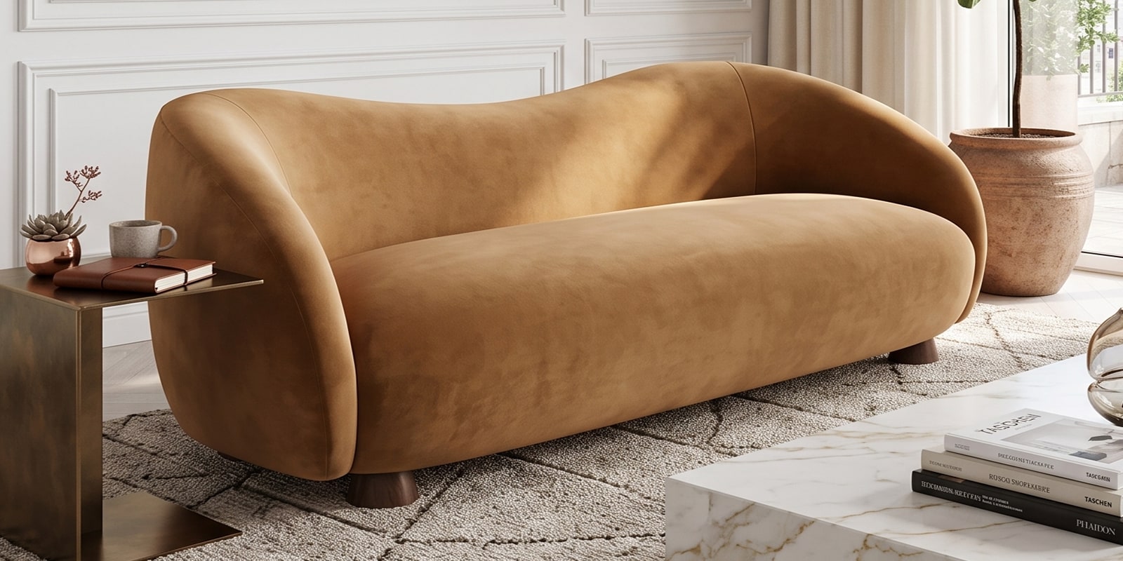 Harry Banks Camel Fabric 3 Seater Sofa Harry Banks Camel Fabric 3 Seater Sofa