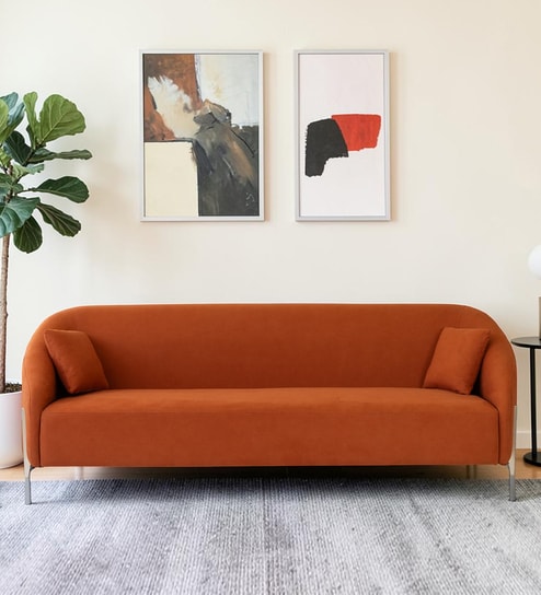 Halo 3 Seater Sofa In Caramel Spice Colour