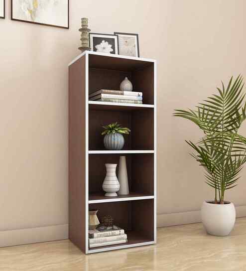 Halo 4 Tier Storage Cabinet In Legno Oak Finish