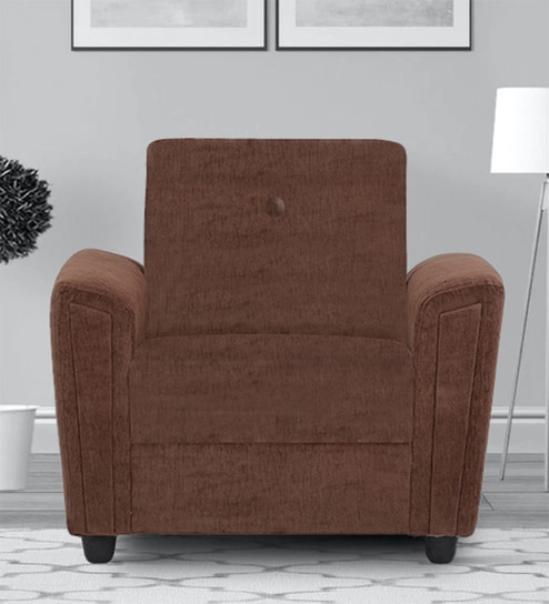 Hamburg 1 Seater Sofa in Dark Brown Colour