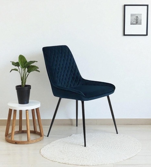 Hampton Heritage Lounge Chair In Navy Blue Colour