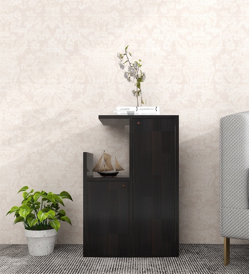 Hana Bedside Table with Storage in Wenge Finish