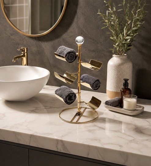Gold Hand Towel Stand