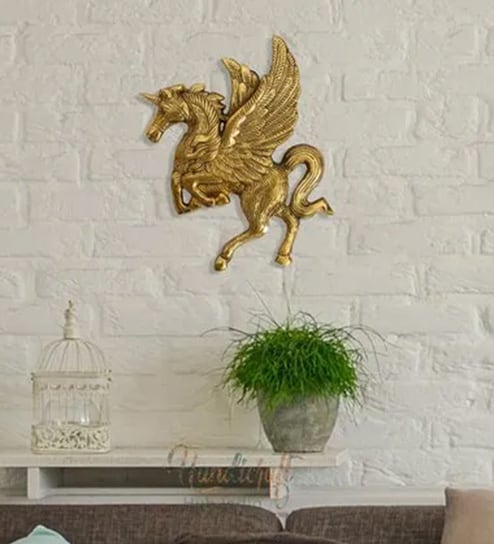 Handcrafted Flying Horse (Unicorn) Metal Wall Art