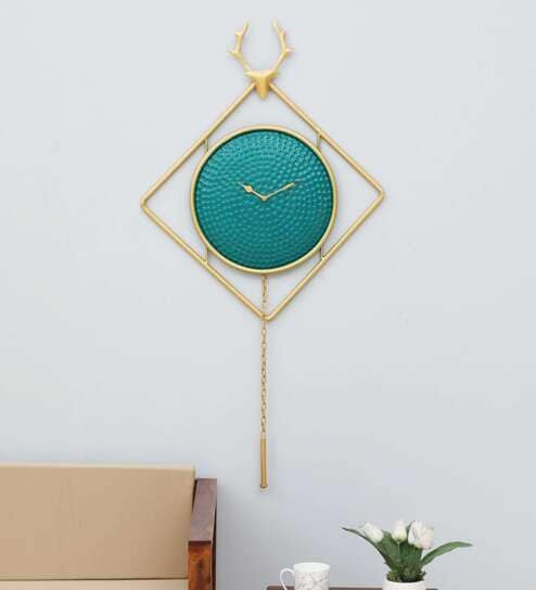 Handmade Gold Metal Novelty Wall Clock