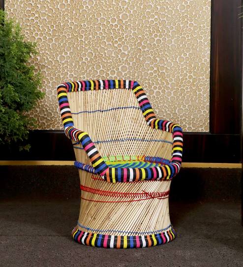 Handmade Multicolor Baby Muddha Chair for Kids