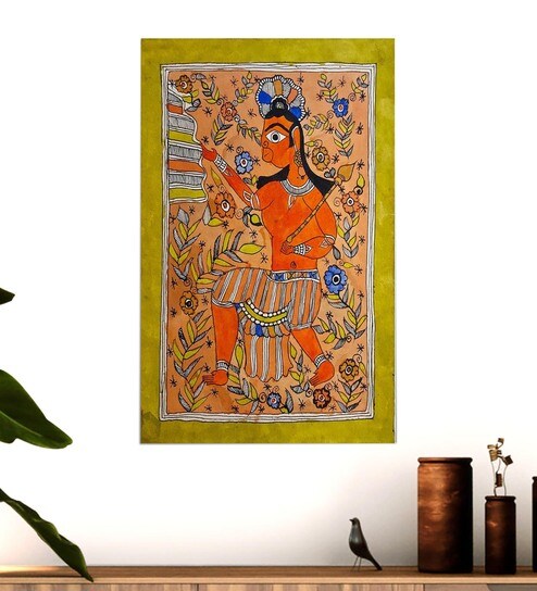 Buy Handmade Paper 11 3 X 15 3 Inch Jai Bajrang Bali Painting By