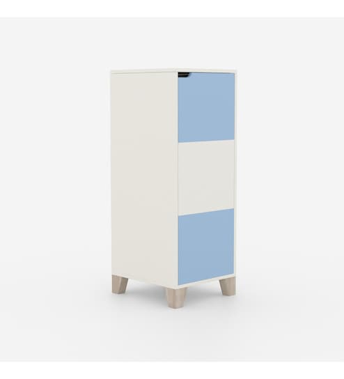 Handy Dandy Kids Storage Cabinet in Oak and Light Blue Finish