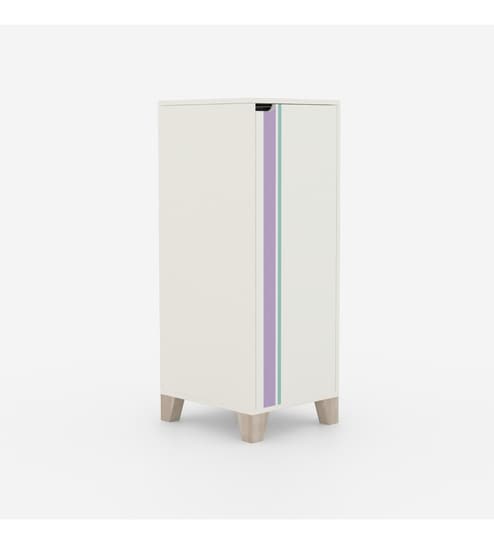Handy Dandy Kids Storage Cabinet in White and Lavender Finish