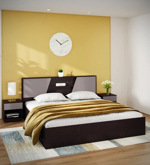 Hannah Queen Size Bed In Colarain Colour With Box Storage