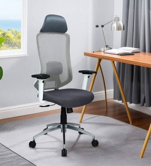 Hanzo High Back Ergonomic Office Chair with 3D Adjustable Armrests Adjustable Headrest and Multi Tilt Lock Feature